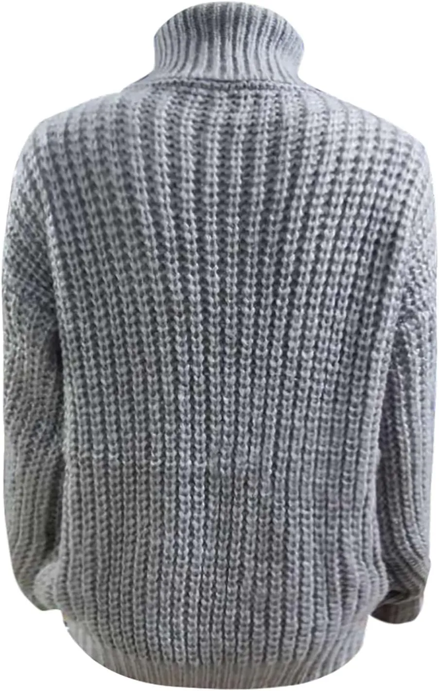 Womens Casual Long Sleeve Turtleneck Sweaters Knit Cable Chunky Pullover Oversized Sweaters Fashion Fall Outfits 2023