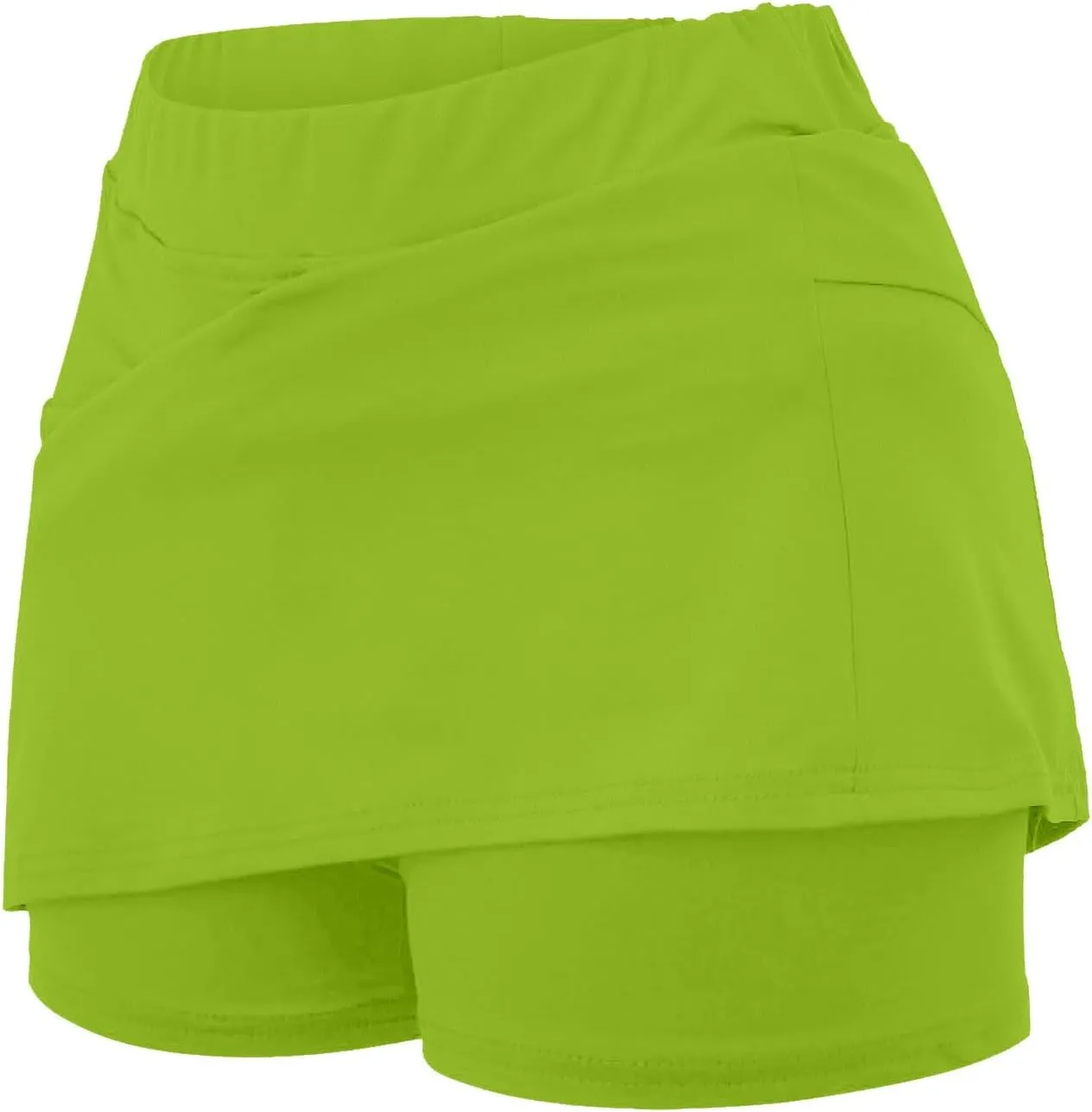 Womens Golf Pleated Tennis Skirts Solid Color Style Soft Culottes Skinny Mid Waisted Athletic Sport Short Skirts