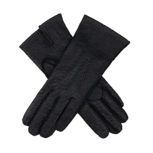Women’s Heritage Handsewn Three-Point Silk-Lined Peccary Leather Gloves