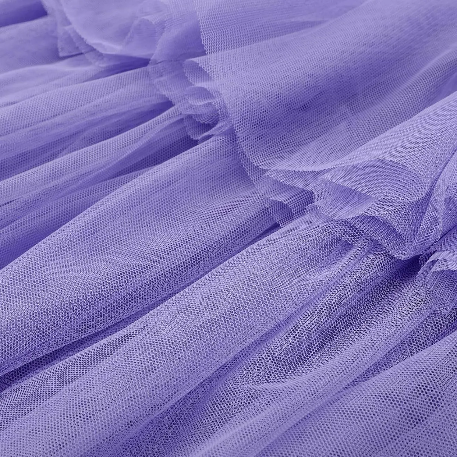 Women's High Low Tulle Skirts Elastic Waist Layered Ruffles Mesh Long Tutu Tiered Skirt Festival Performance Costumes