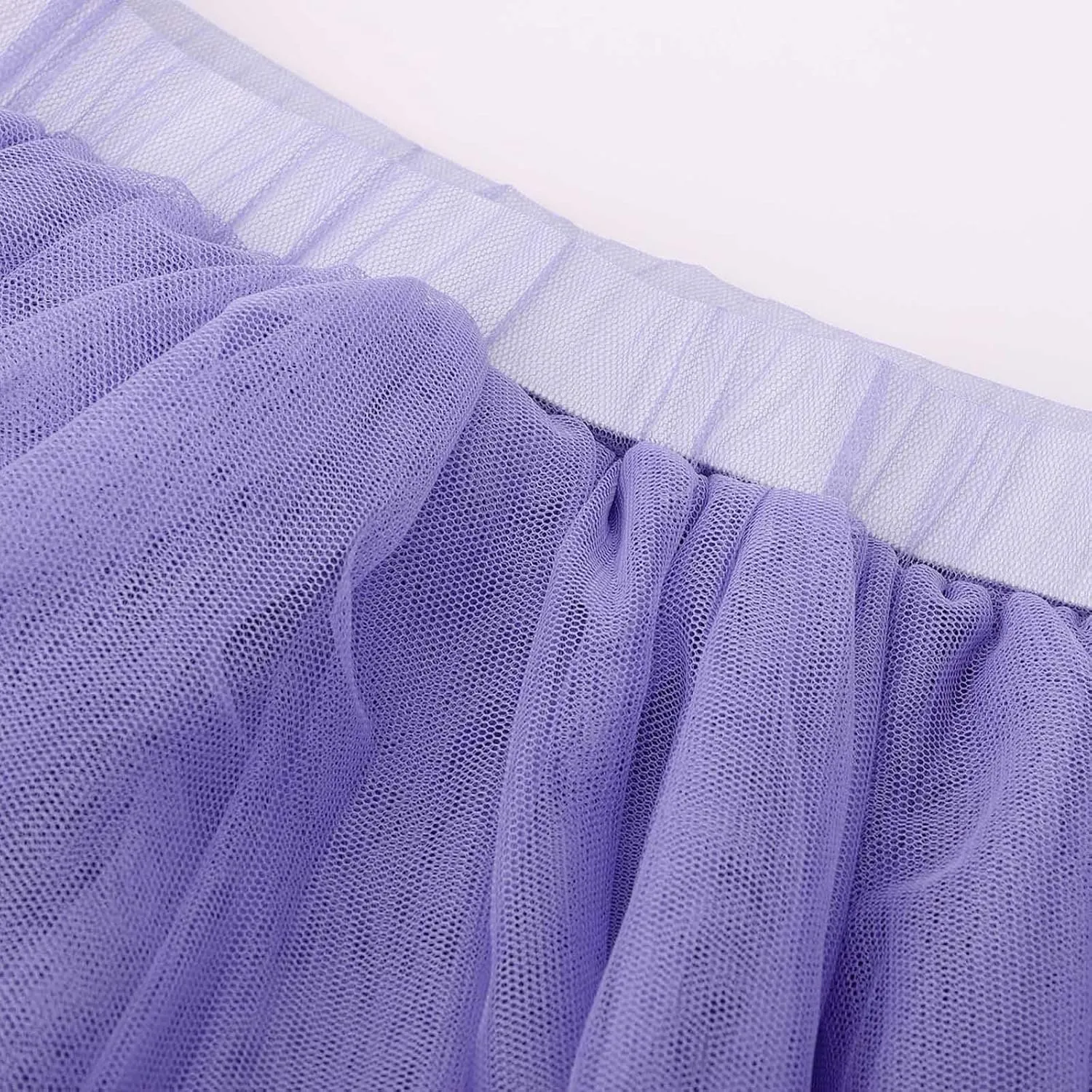Women's High Low Tulle Skirts Elastic Waist Layered Ruffles Mesh Long Tutu Tiered Skirt Festival Performance Costumes