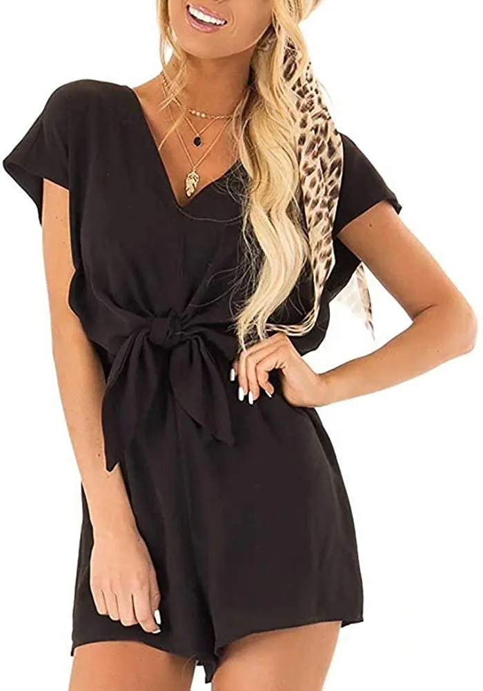 Women's Jumpsuits Rompers V Neck Spaghetti Strap Jumpsuits