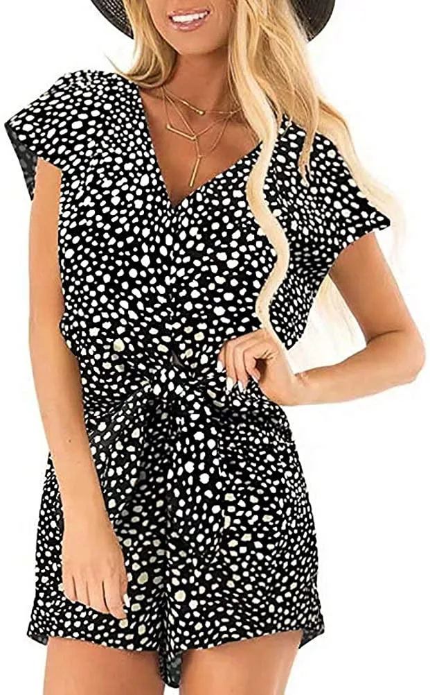 Women's Jumpsuits Rompers V Neck Spaghetti Strap Jumpsuits