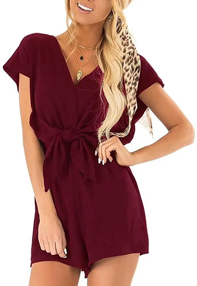 Women's Jumpsuits Rompers V Neck Spaghetti Strap Jumpsuits