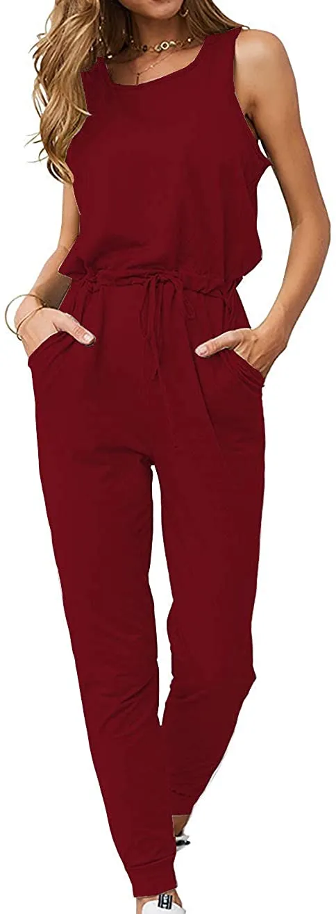 Women's Jumpsuits Rompers V Neck Spaghetti Strap Jumpsuits