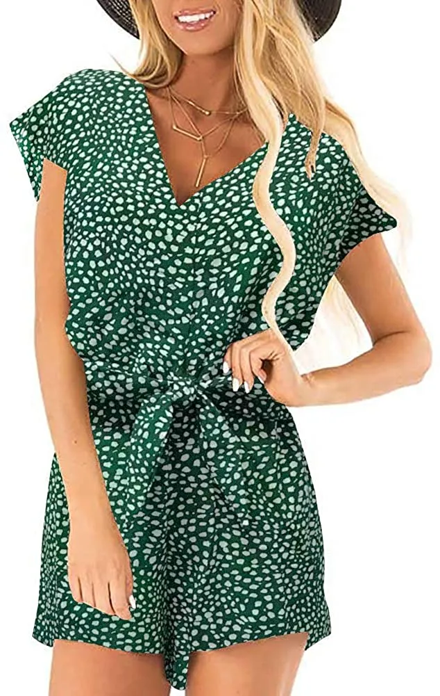 Women's Jumpsuits Rompers V Neck Spaghetti Strap Jumpsuits