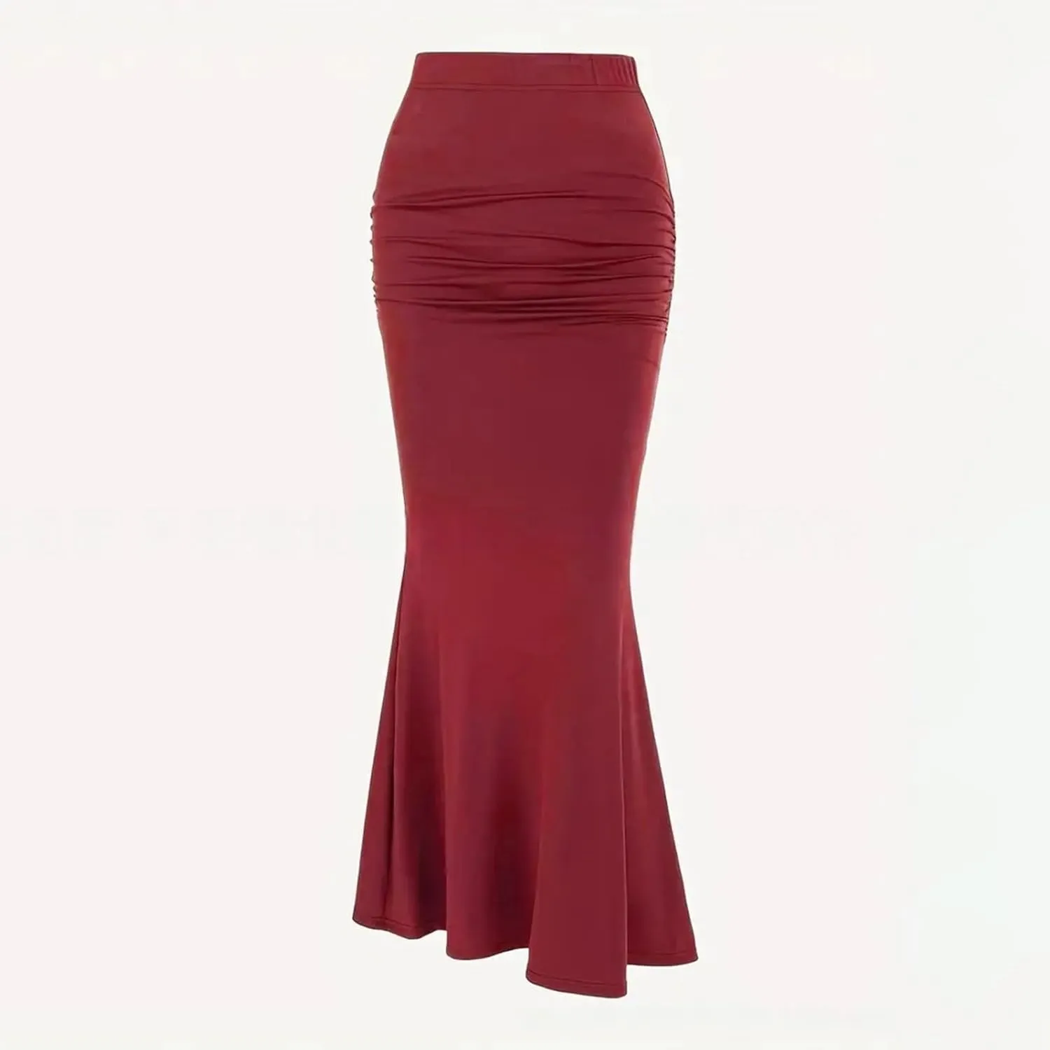 Women's New Casual and Fashionable Knitted Solid Color Fishtail Skirt Long Skirt Tulle Skirts for