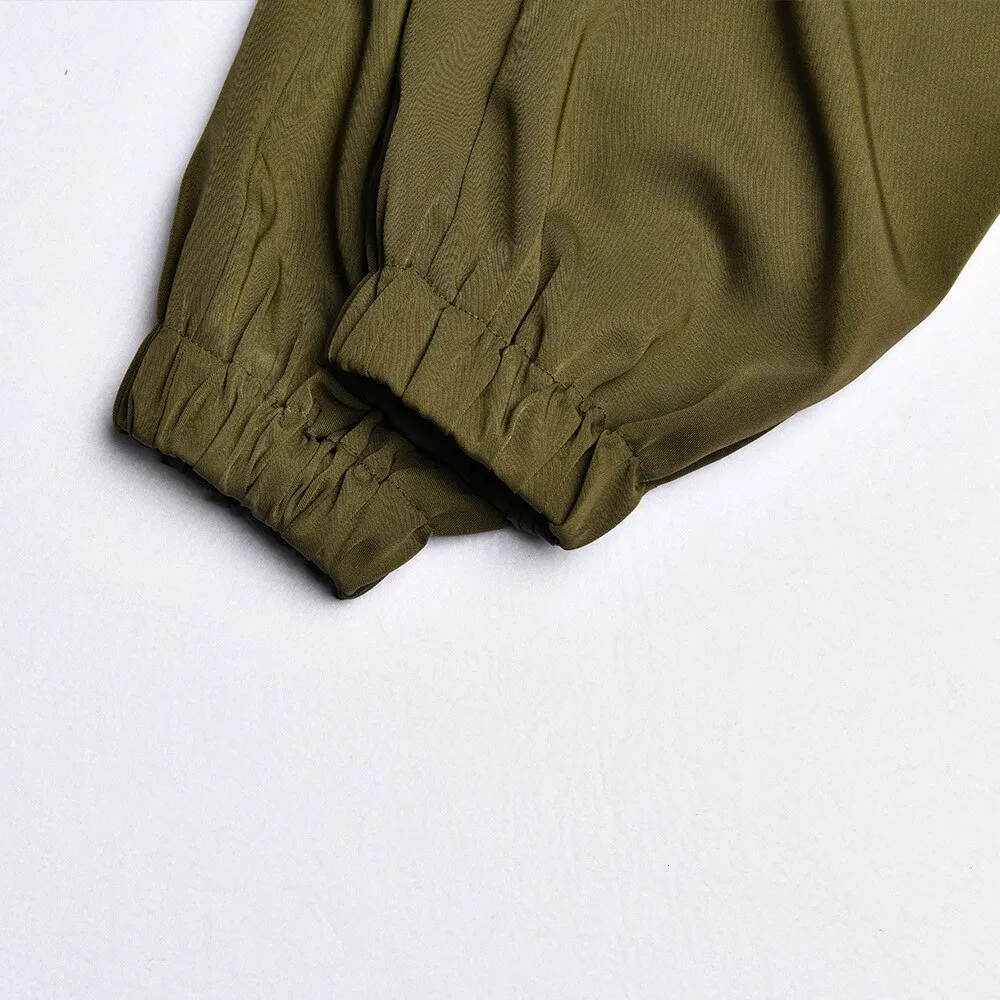 Women's Polyester Long-Sleeved High-Waist Jumpsuit