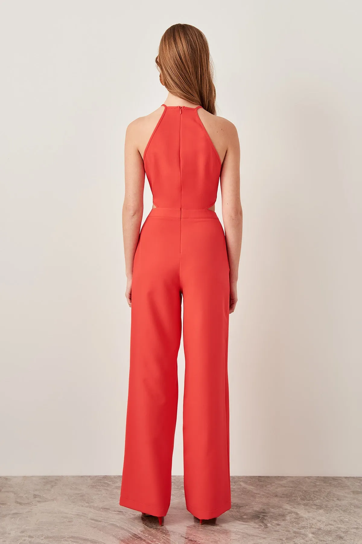 Women's Polyester Sleeveless Jumpsuit