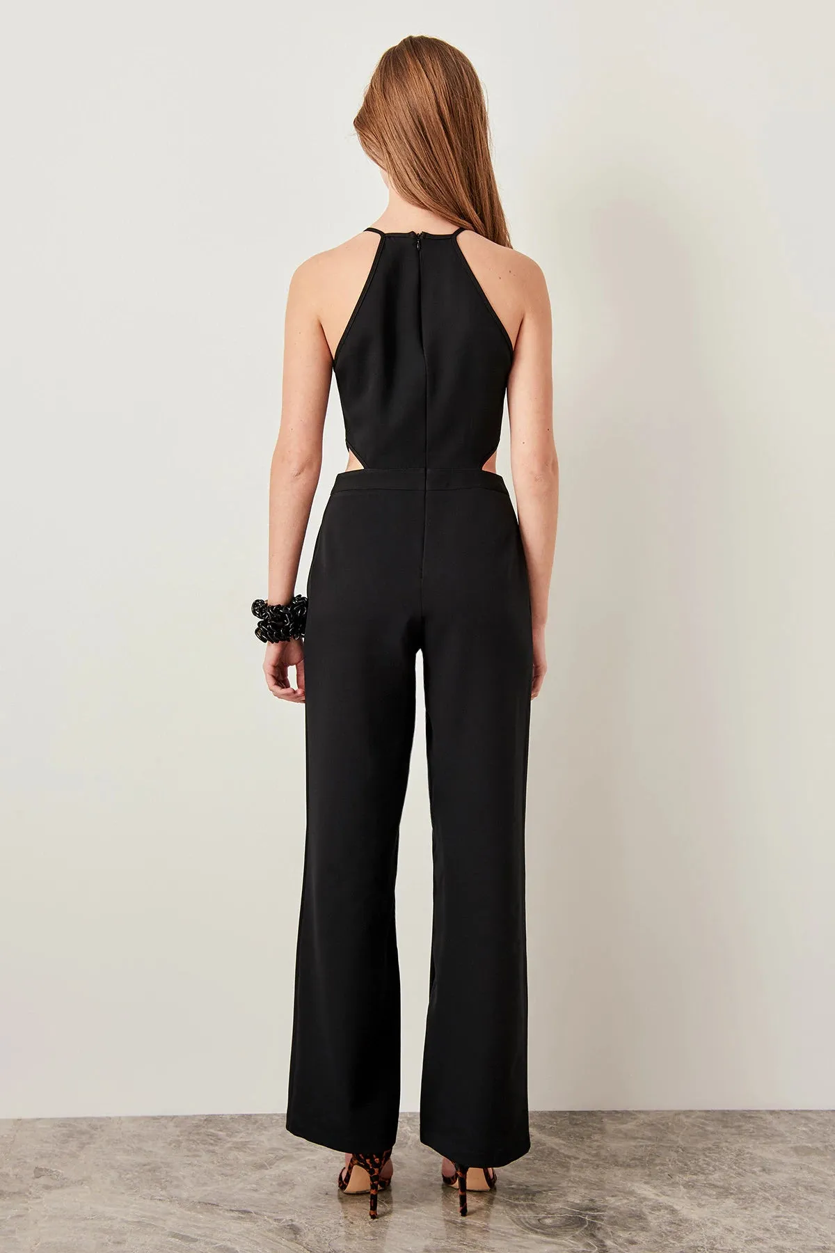 Women's Polyester Sleeveless Jumpsuit