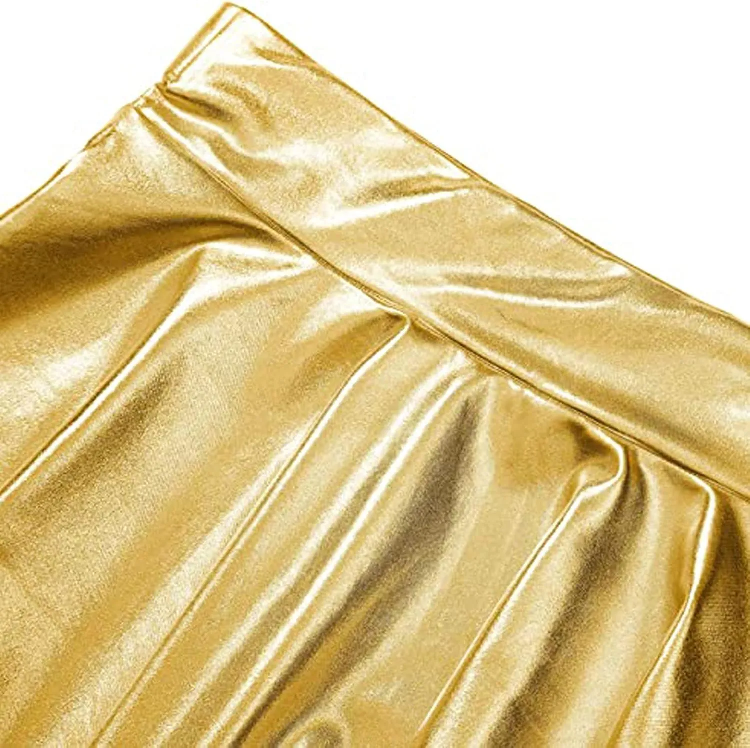 Women's Skirt Mini Casual Fashion Pleated Shiny Skirt A-Line Flared Women's Skirt Skirts for Women Trendy Summer