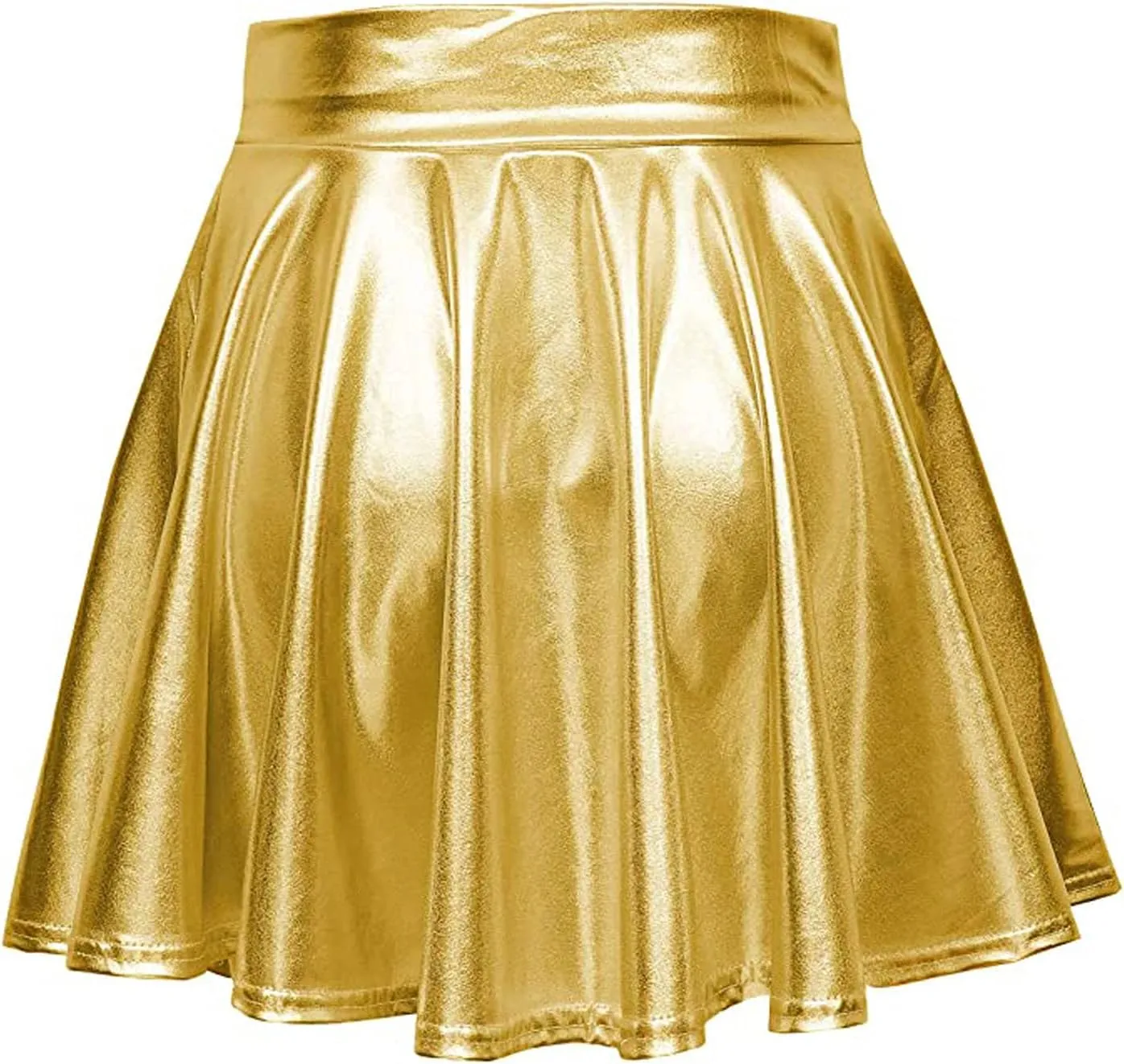 Women's Skirt Mini Casual Fashion Pleated Shiny Skirt A-Line Flared Women's Skirt Skirts for Women Trendy Summer