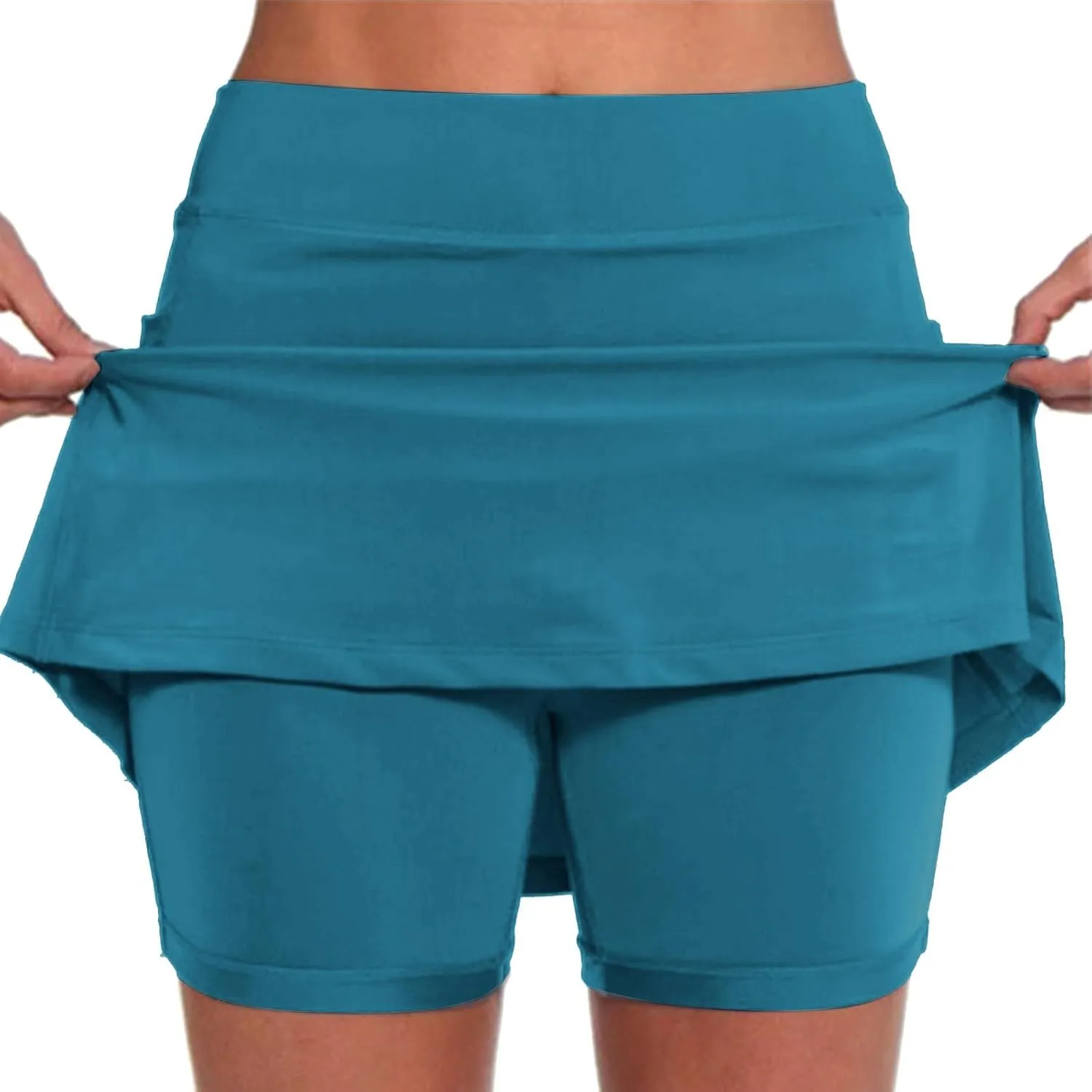 Womens Skorts with Pockets Tummy Control Plus Size Skorts for Women High Waist Athletic Sports Pants Skirt Casual Shorts