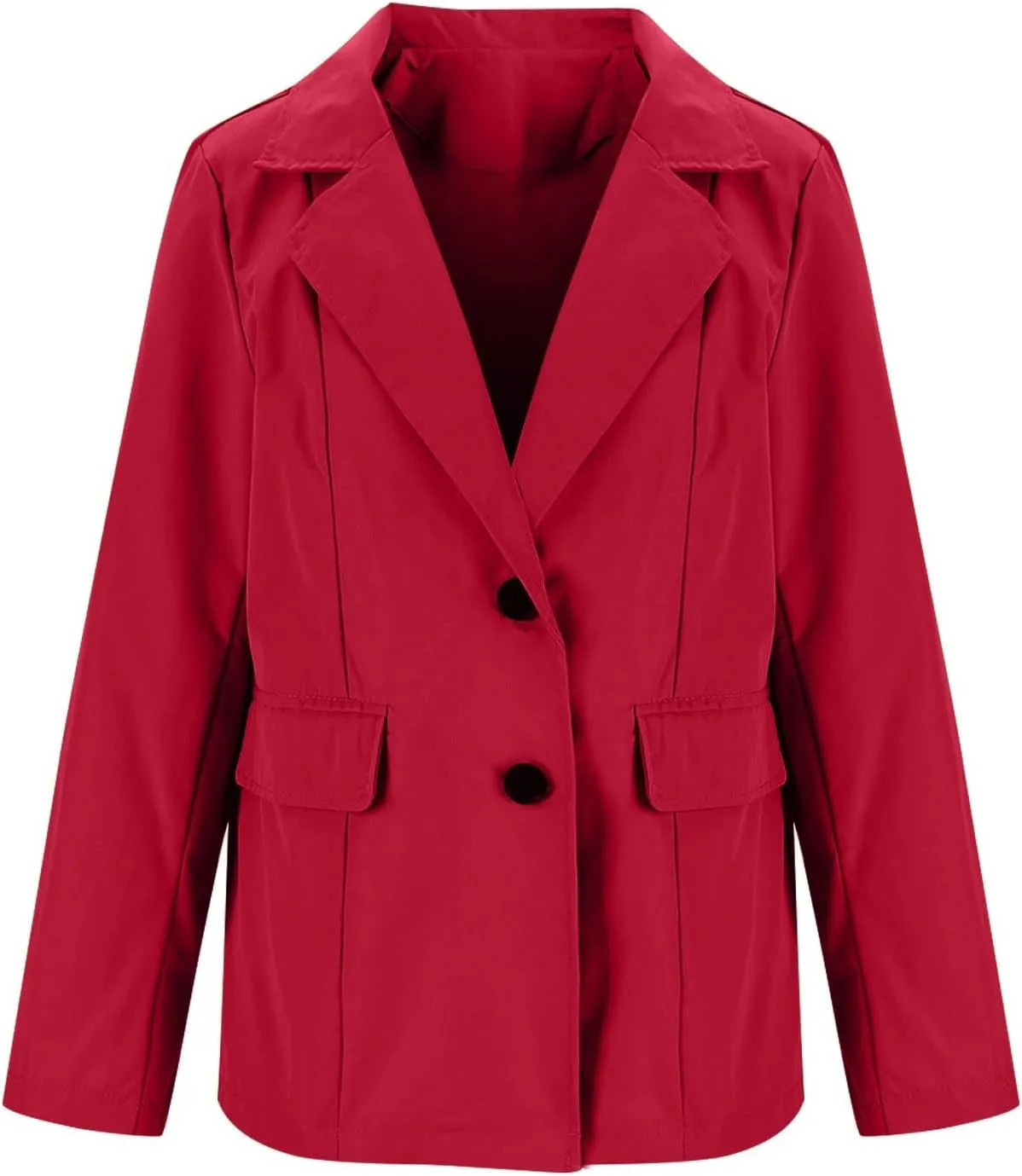 Womens Slim Fit Blazer Work Office Lapel Blazers Fall Winter Long Sleeve Warm Suits Jacket with Pockets