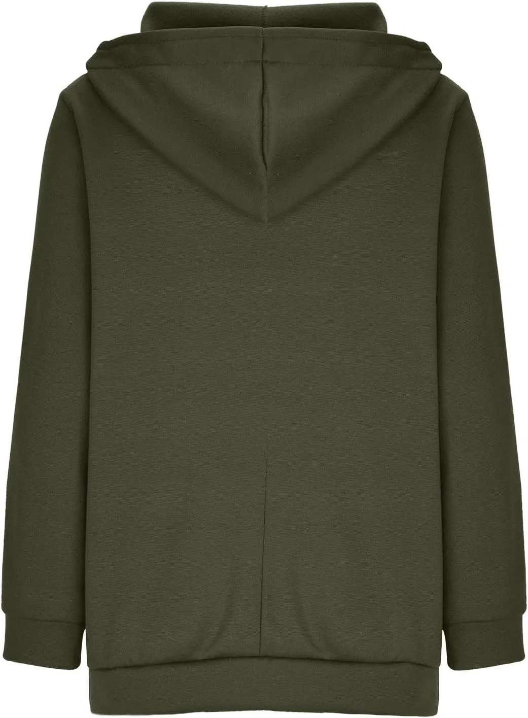 Women's Solid Color Hoodie Zip Up Hooded Sweatshirts Zipper Long Sleeve Tops Fall Coats Plus Size Jacket with Pockets