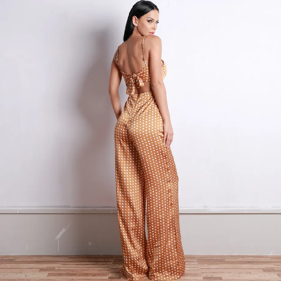 Women's Spring/Summer Sleeveless Backless Jumpsuit