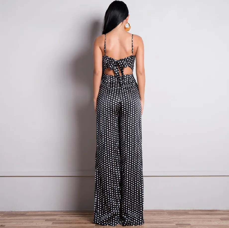 Women's Spring/Summer Sleeveless Backless Jumpsuit