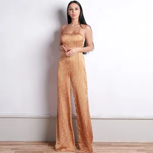 Women's Spring/Summer Sleeveless Backless Jumpsuit
