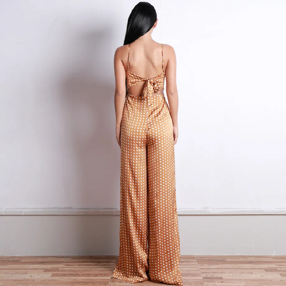 Women's Spring/Summer Sleeveless Backless Jumpsuit