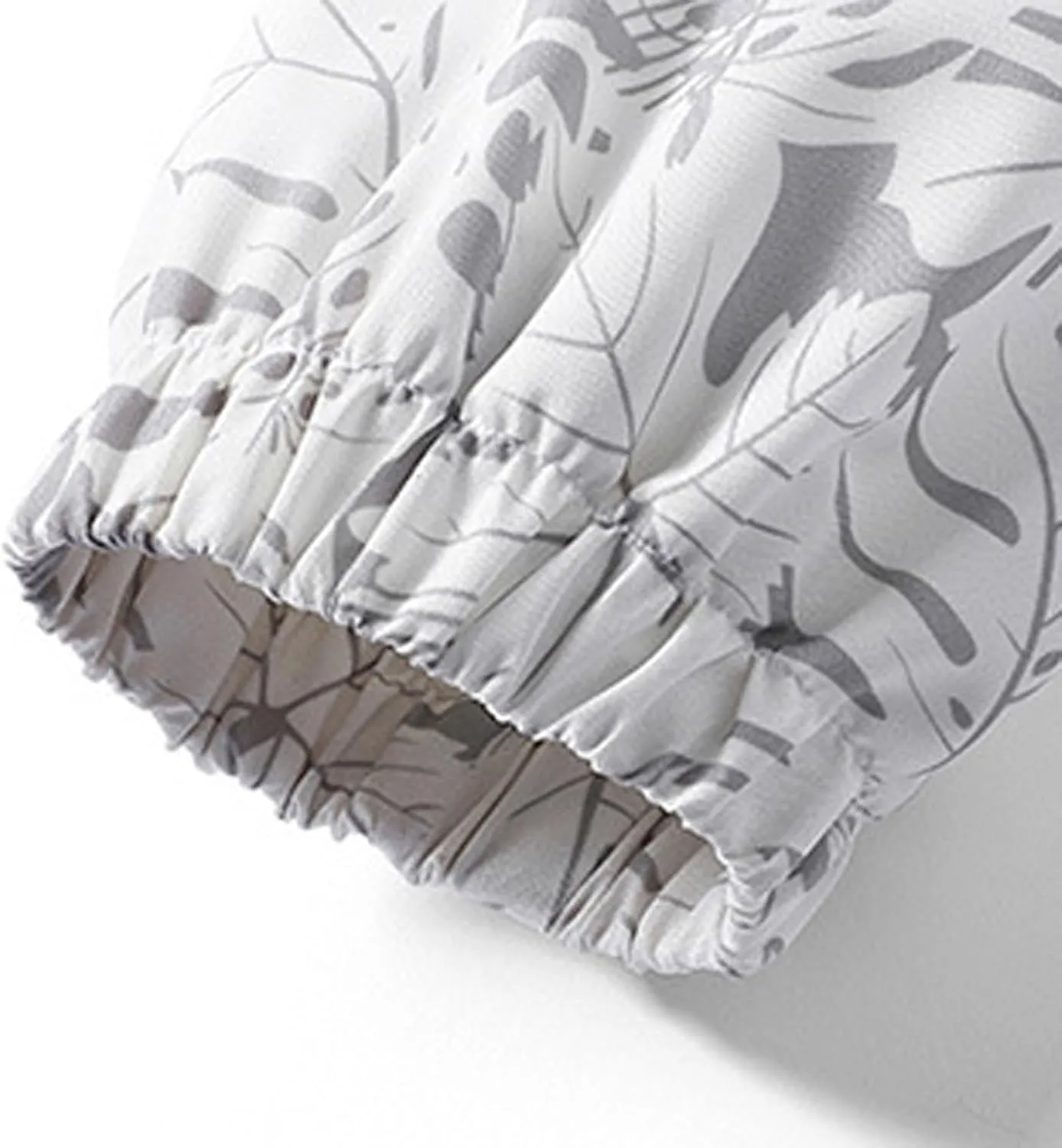 Womens Stylish Raincoat Leaves Print Hooded Rain Jacket Fall Lightweight Zipper Up Waterproof Windbreaker for Hiking