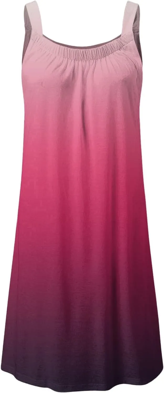 Womens Summer Dresses Sundresses Petite Sexy Pleated Spaghetti Straps Ruched Dresses Beach Resort Wear for Women 2025