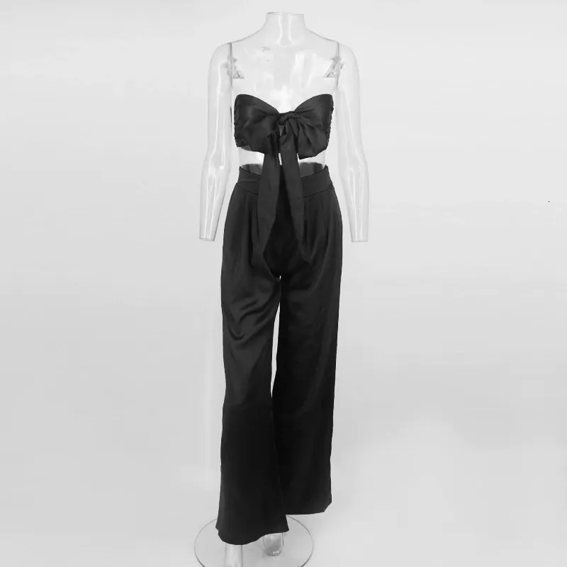 Women's Summer Polyester Off-Shoulder Two-Piece Jumpsuit