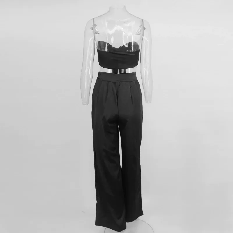 Women's Summer Polyester Off-Shoulder Two-Piece Jumpsuit