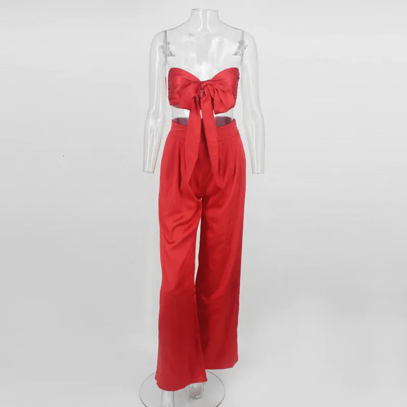 Women's Summer Polyester Off-Shoulder Two-Piece Jumpsuit