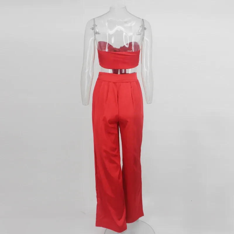 Women's Summer Polyester Off-Shoulder Two-Piece Jumpsuit