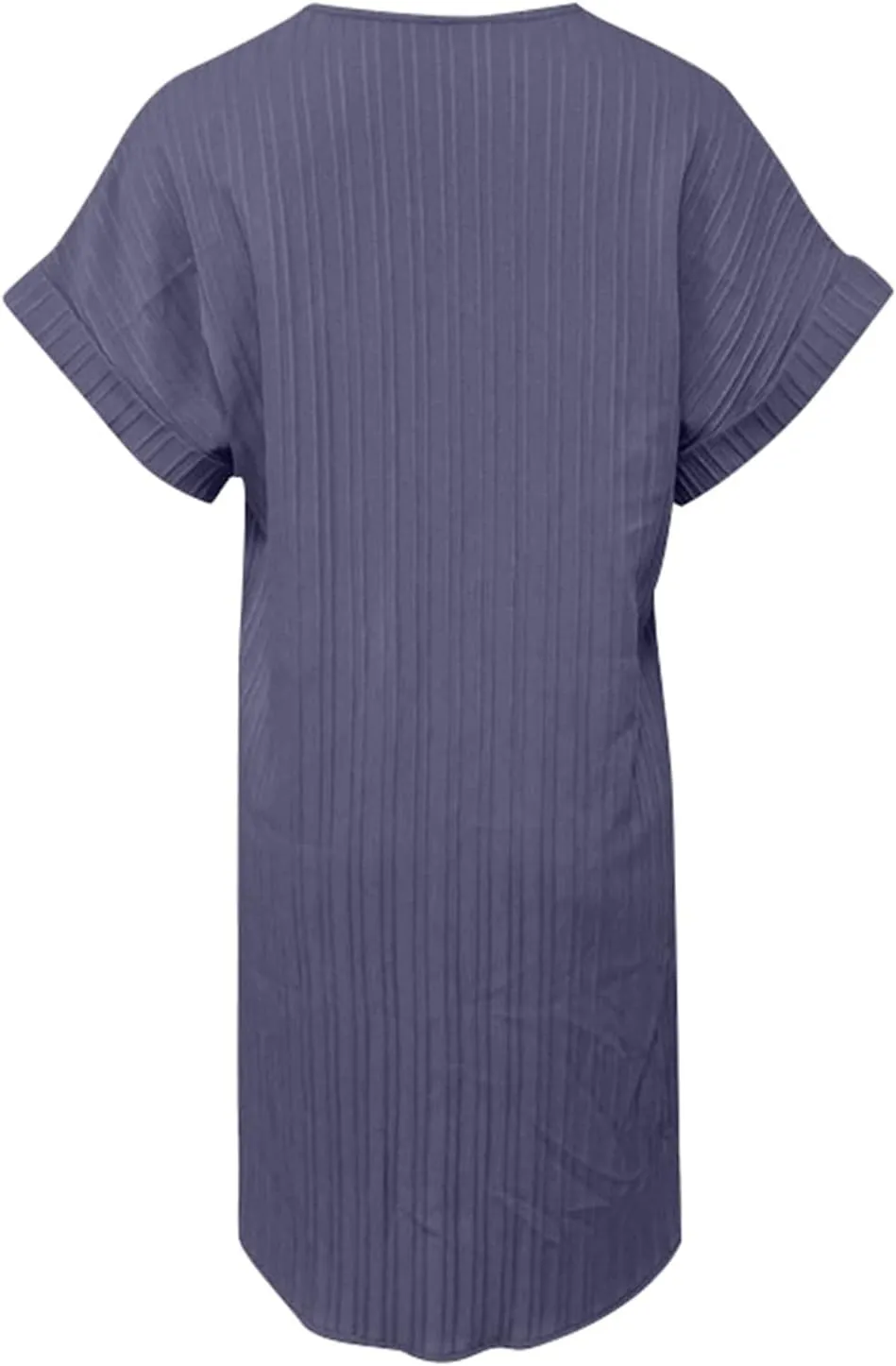 Womens Summer Shirt Dress Short Sleeve Solid Shift Dress Casual Loose Flowy Beach Vacation Sundress with Pockets