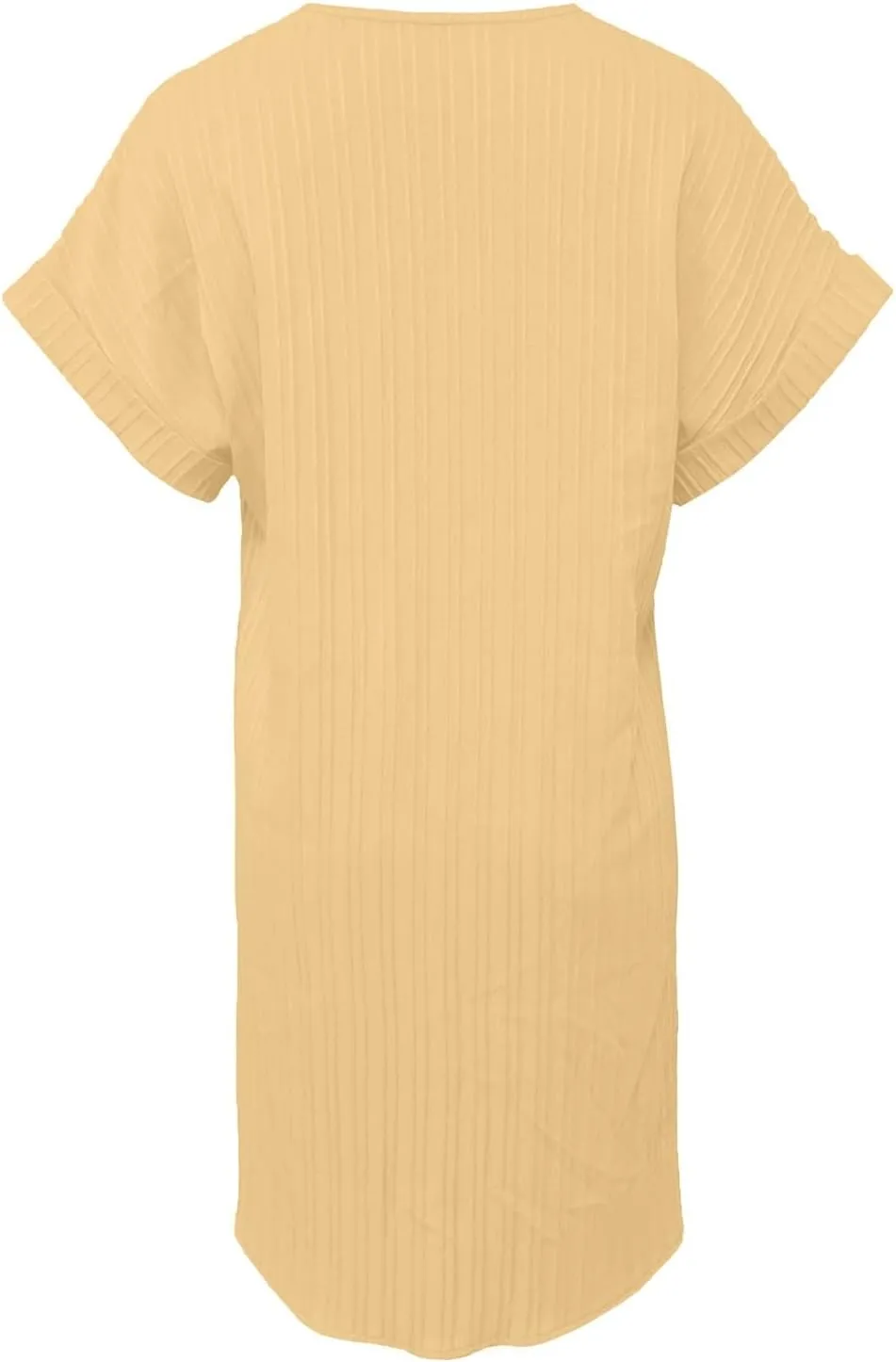 Womens Summer Shirt Dress Short Sleeve Solid Shift Dress Casual Loose Flowy Beach Vacation Sundress with Pockets