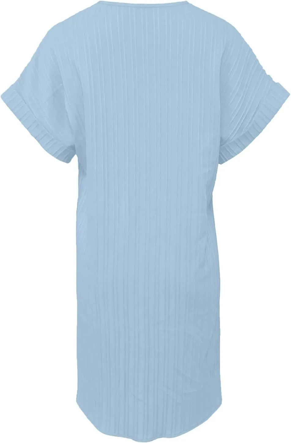 Womens Summer Shirt Dress Short Sleeve Solid Shift Dress Casual Loose Flowy Beach Vacation Sundress with Pockets