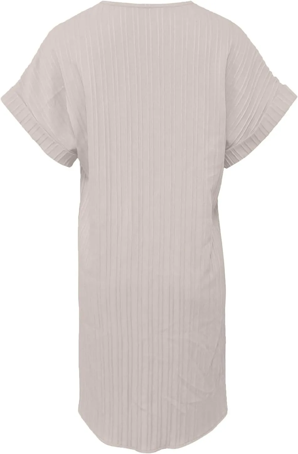 Womens Summer Shirt Dress Short Sleeve Solid Shift Dress Casual Loose Flowy Beach Vacation Sundress with Pockets