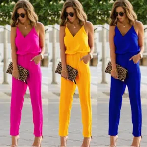 Women's Summer Sleeveless Jumpsuit | One Piece Bodysuit