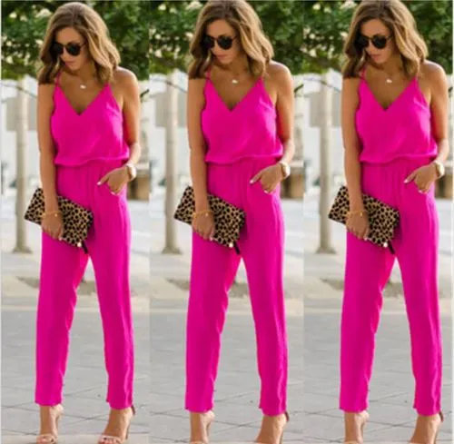 Women's Summer Sleeveless Jumpsuit | One Piece Bodysuit