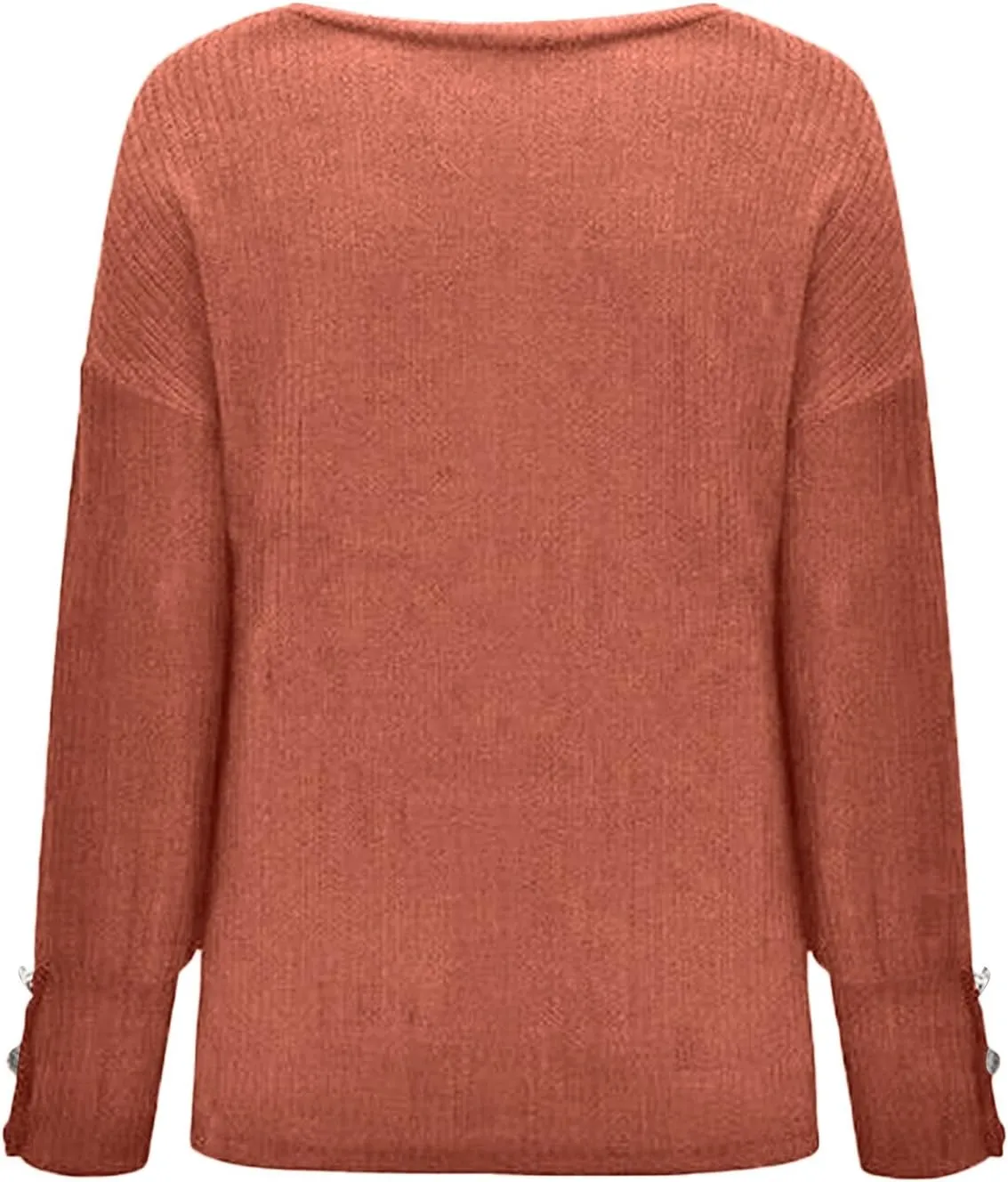 Women's Sweaters 2024 Fall Winter Leisure Comfy Solid Color Oversized Turtleneck Pullover Sweater with Buttons