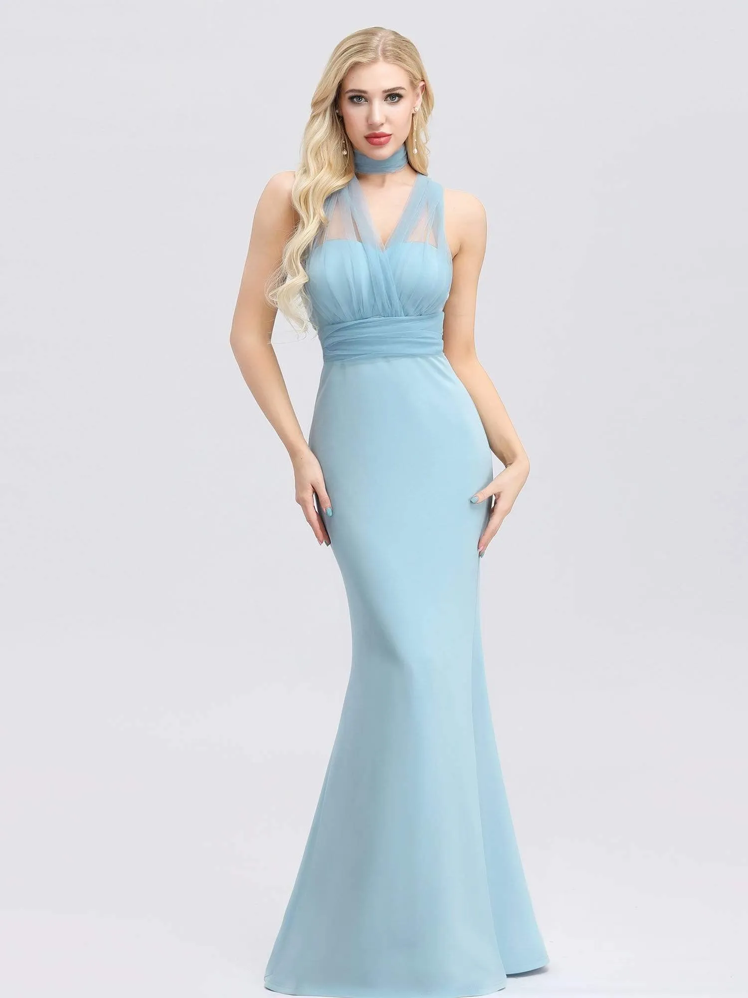 Women's Sweetheart Neckline Self-tie Bodycon Mermaid Dress