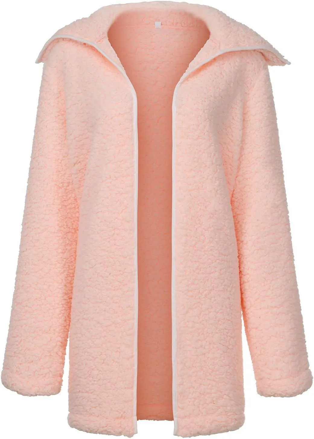Womens Warm Winter Coats Fashion Faux Coat Cardigan Solid Lamb Cashmere Sherpa Jackets Long Sleeve Outerwear