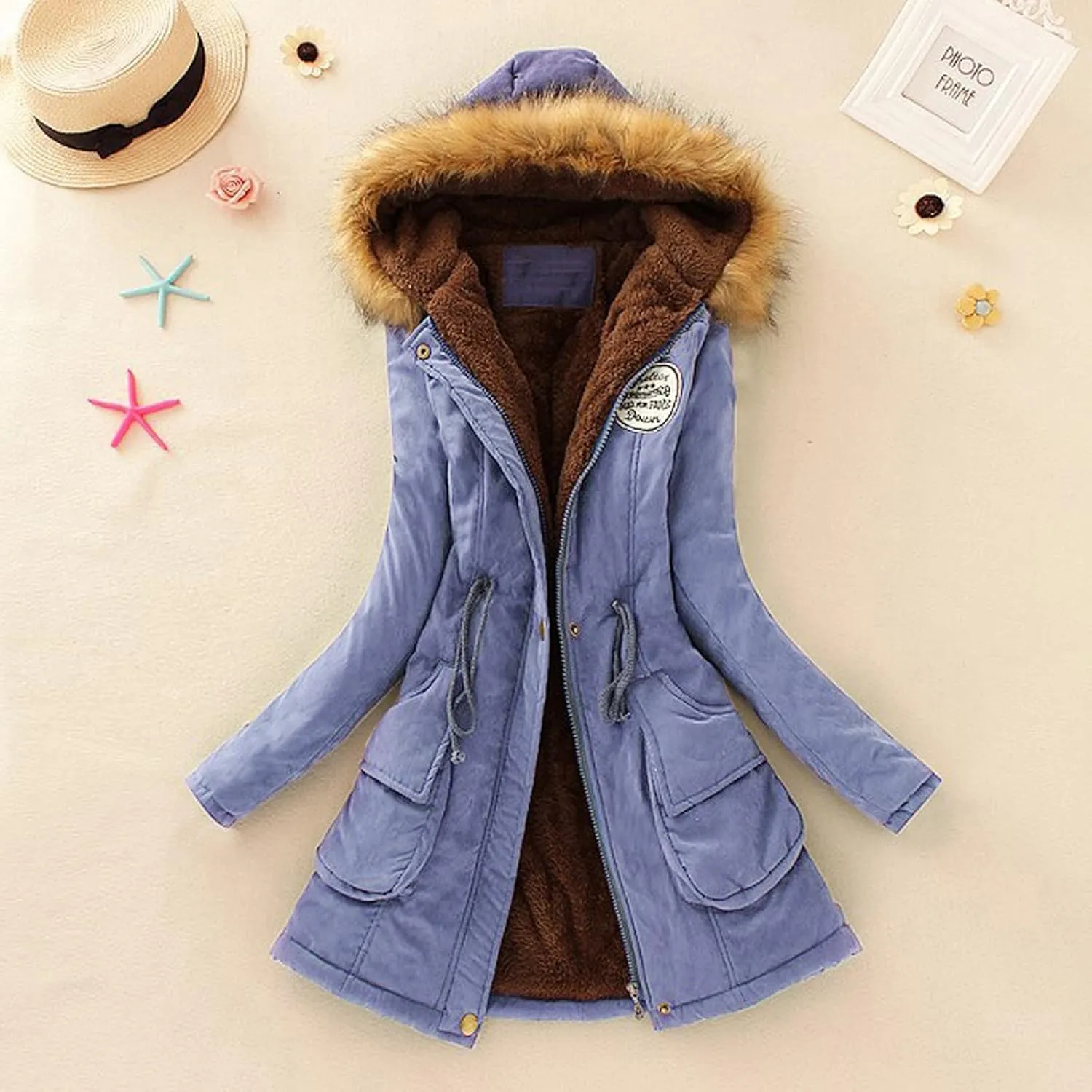 Womens Winter Jacket Overcoat Slim Casual Thicker Fashion Women'S Coat Puffer Jacket Coats with Pockets Down Coats