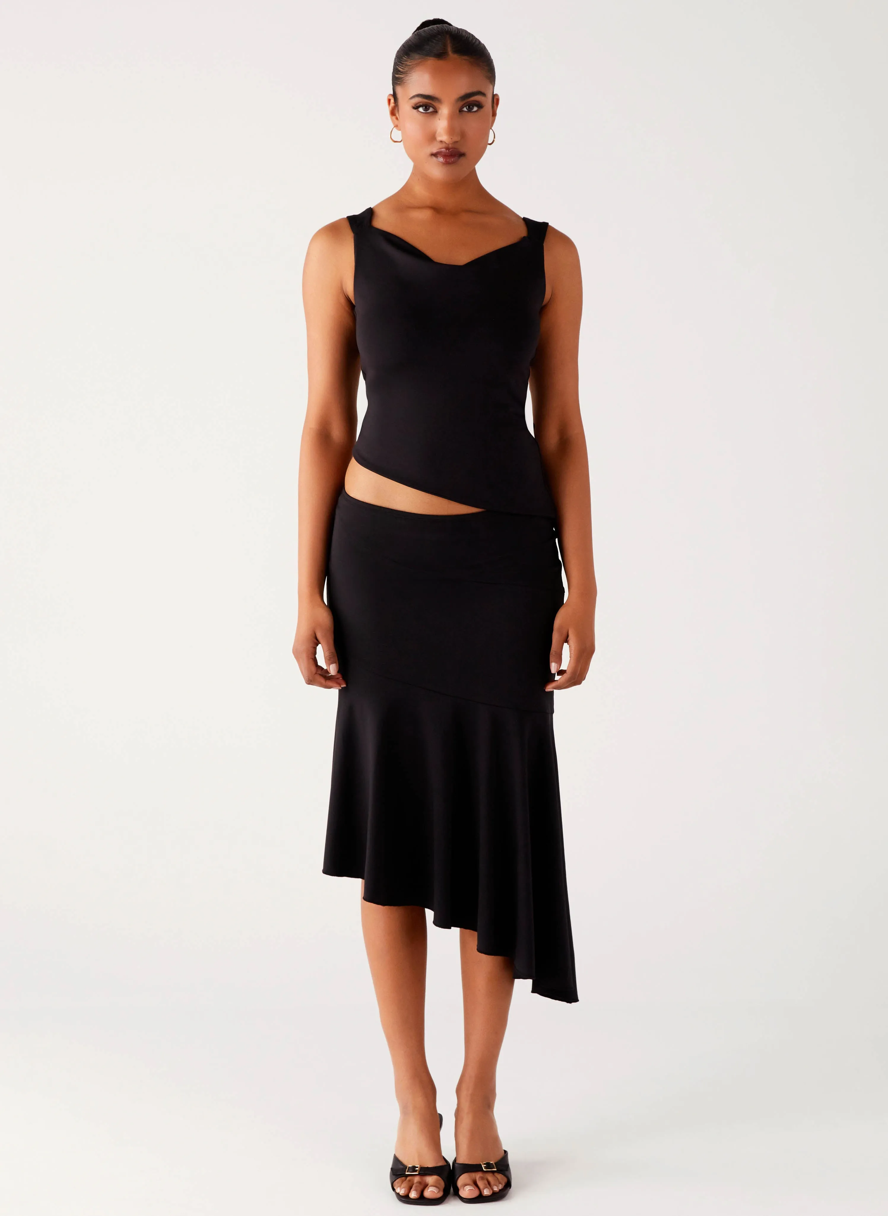 Wonderlust Midi Skirt - Black