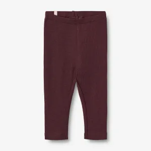 Wool Leggings | Baby - aubergine