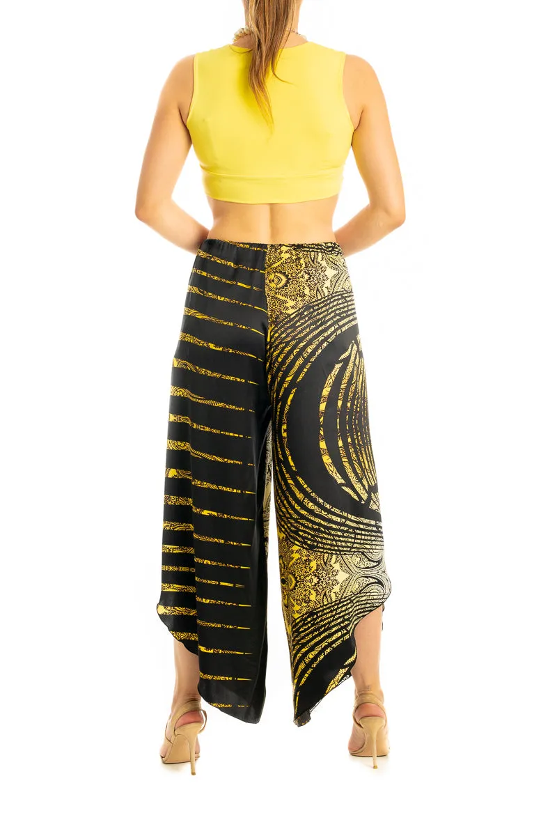 Wrap Abstract And Striped Tango Pants (XS,S,M,L)