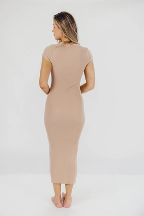 Wren Ribbed Knit Maxi Dress with Square Neckline in Dusty Blush (XS-XL) - Worth Collective Exclusive *Final-Sale* Wren Ribbed Knit Maxi Dress with Square Neckline in Dusty Blush (XS-XL) - Worth Collective Exclusive *Final-Sale*