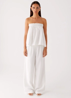 Wynter Babydoll Top - White Wynter Babydoll Top - White