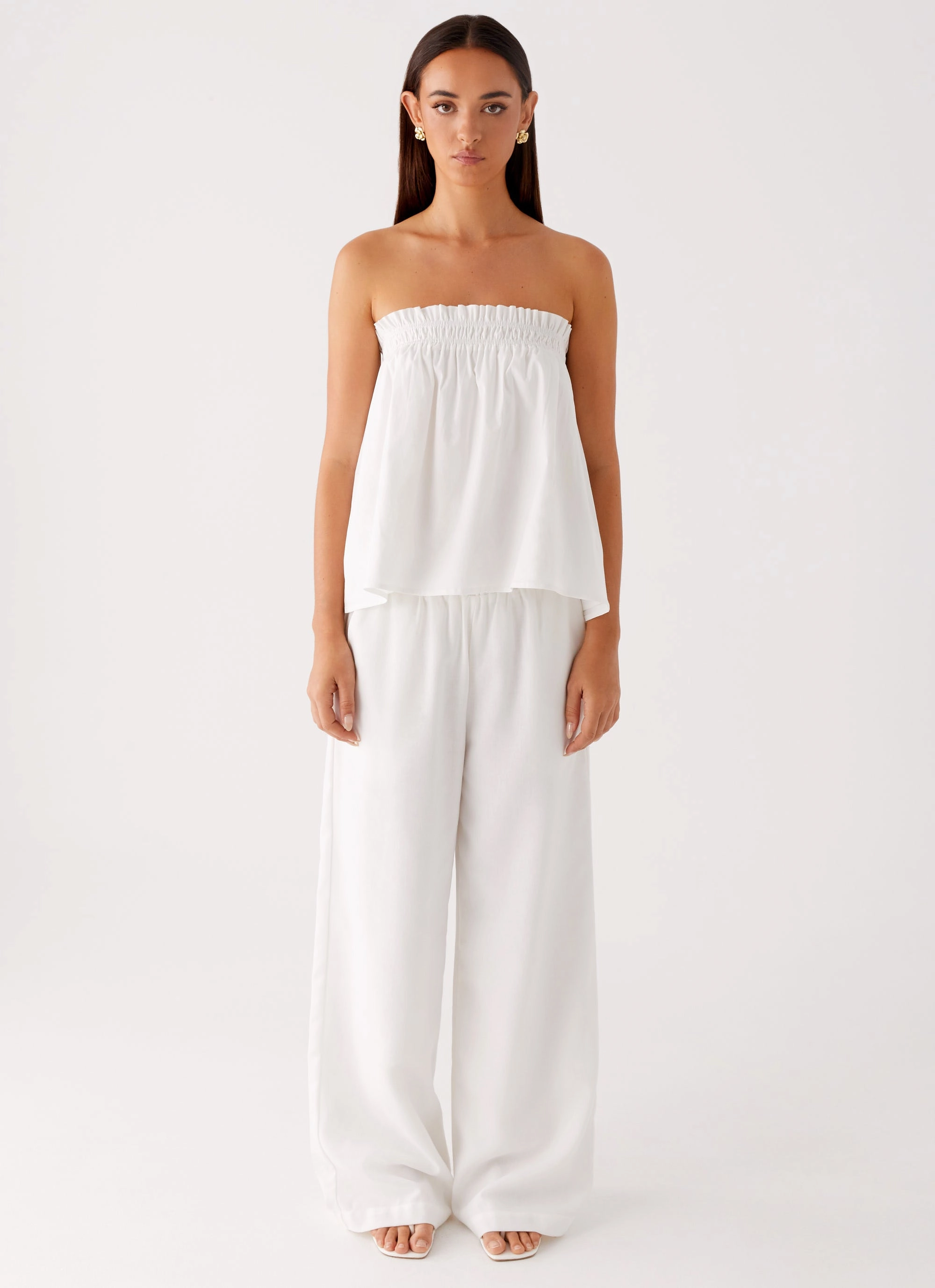 Wynter Babydoll Top - White