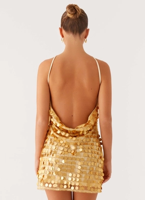 Xander Sequin Mini Dress - Gold Xander Sequin Mini Dress - Gold