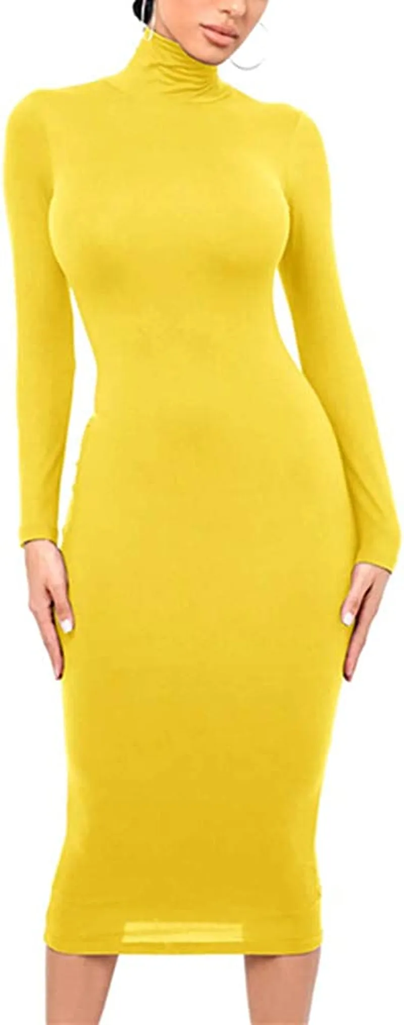 Xuan2Xuan3 Women'S Dresses Fall Long Sleeve Snake Printed Zipper Neck Knit Bodycon Evening Party Long Dress
