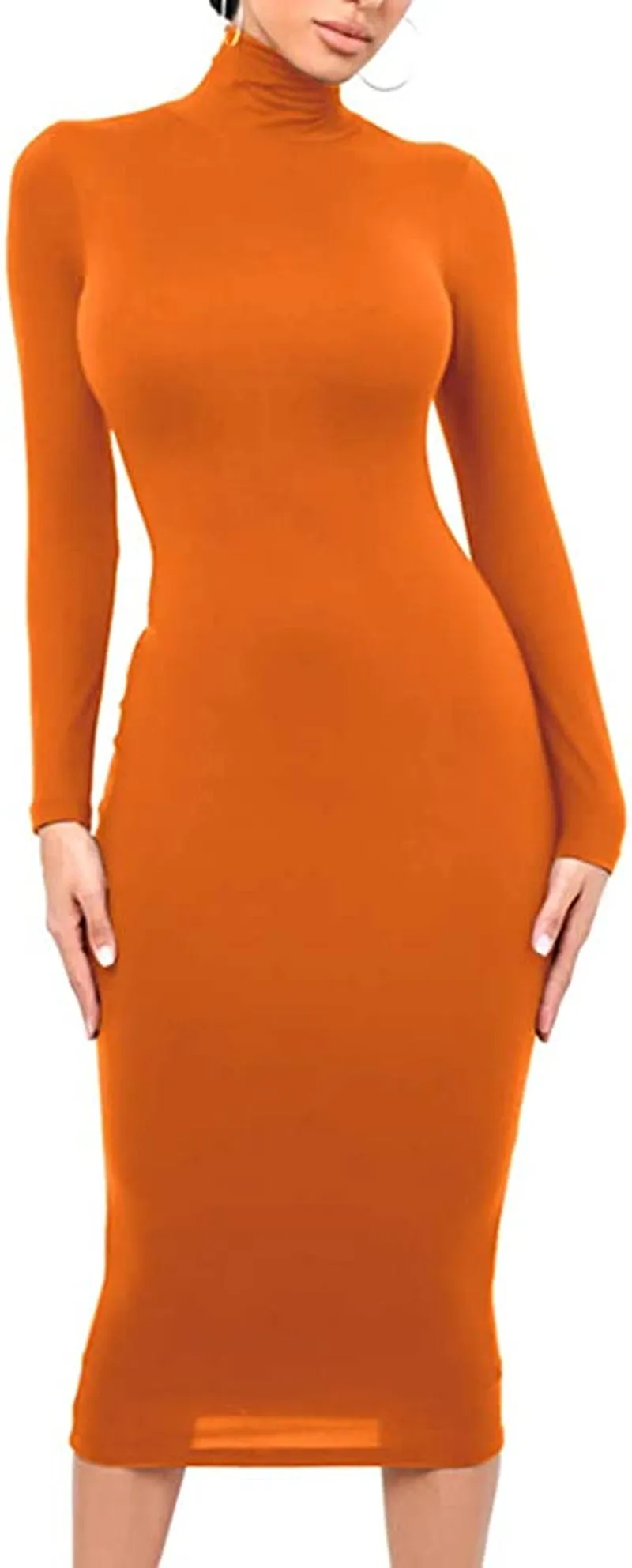Xuan2Xuan3 Women'S Dresses Fall Long Sleeve Snake Printed Zipper Neck Knit Bodycon Evening Party Long Dress