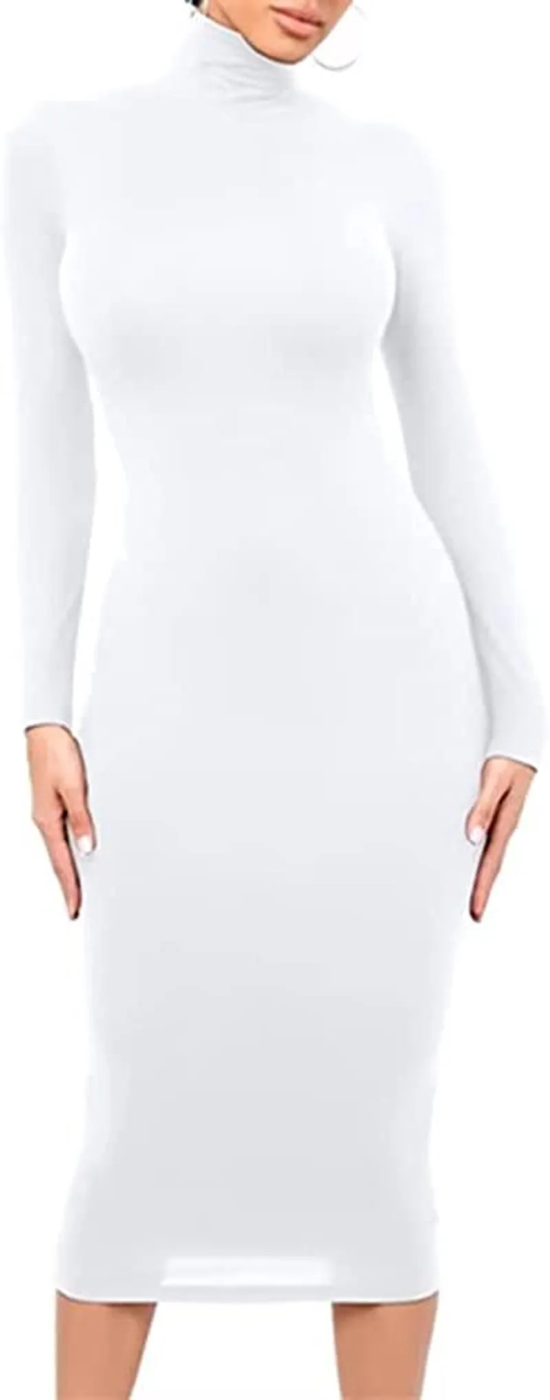 Xuan2Xuan3 Women'S Dresses Fall Long Sleeve Snake Printed Zipper Neck Knit Bodycon Evening Party Long Dress