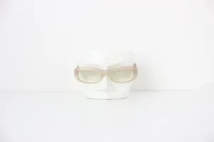 Y2K Revlon Iridescent Gold Rectangular Vintage Sunglasses - Made in Italy